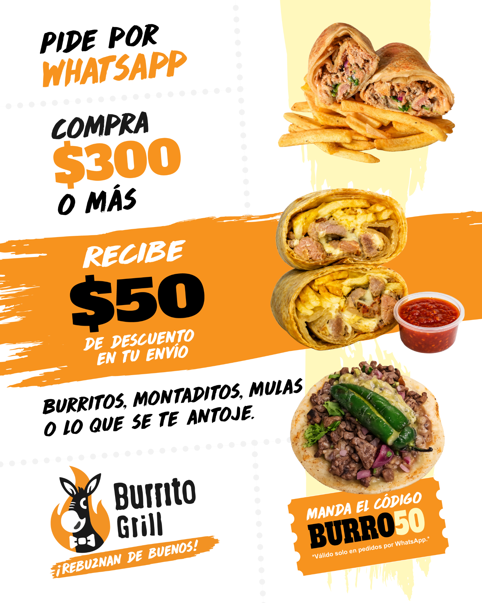 Promo BURRO50 Burrito Grill